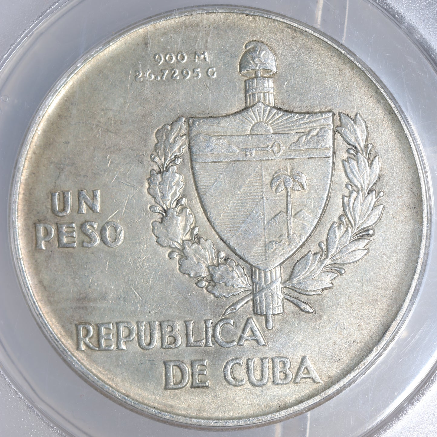 1934 Cuba "ABC" Peso ANACS AU55