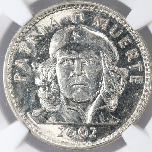 2002 Cuba 3 Peso NGC MS63