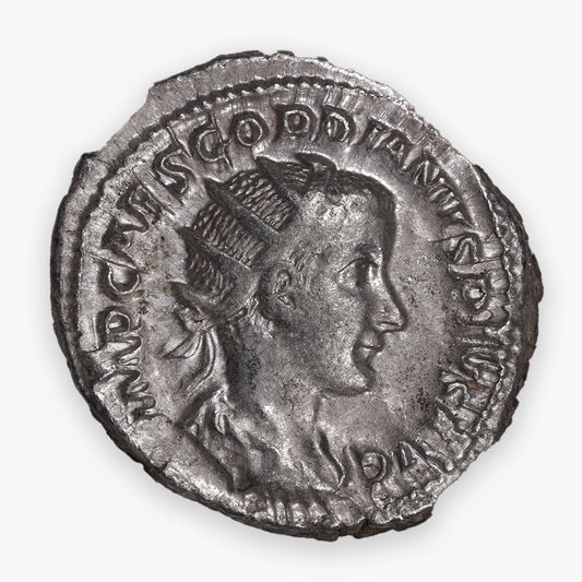 238-244 AD Roman Empire (Gordian III) AR (Silver) Double-Denarius / Antoninianus NGC Ch VF