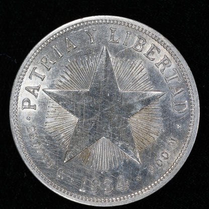 1934 Cuba Silver Peso