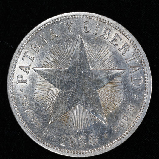 1934 Cuba Silver Peso