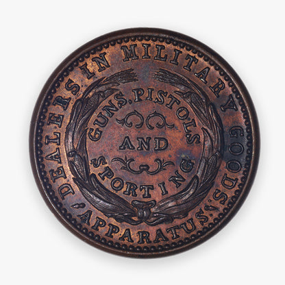 1863 Civil War Store Card - B. Kittredge & Co. 134 Main Street Cincinnati - Guns Sports and Sporting Ref. OH165CN-1A